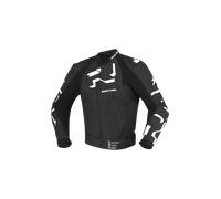 Richa Stradale Blouson en cuir de moto perforé, noir-blanc, taille 56 pour homme