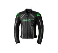 RST S1 Veste en cuir de moto, noir-vert, taille 48