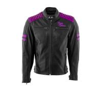 Blouson Moto Rusty Stitches Jari Noir/Violet4XL Noir,Violet