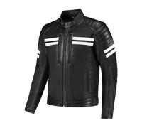 Blouson Moto Rusty Stitches Steve Noir/BlancL Noir,Blanc