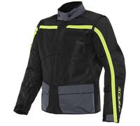 Blouson moto textile Dainese Outlaw noir ébène flo jaune