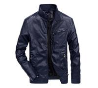 Blouson Moto - ZEWOW - Simili Cuir - Col Montant - Printemps - Casual L