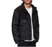 Blouson Noir Homme Superdry Sherpa Quilted Hybrid M