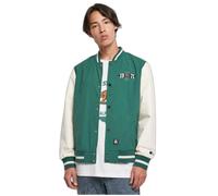 Blouson nylon Starter College - vert foncé/blanc - S XL