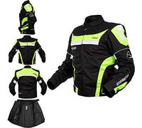 Blouson Oxford Nylon Homme Textile CE Protections Thermique Moto Fluo M