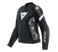 Dainese Avro 5, veste en cuir pour femmes 38 Noir/Noir/Blanc Noir/Noir/Blanc
