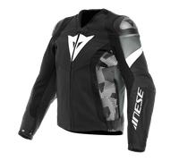 Dainese Avro 5, veste en cuir 58 Noir/Blanc/Gris Foncé Noir/Blanc/Gris Foncé