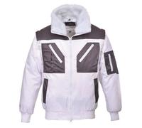 Blouson pilote - PORTWEST - PJ20 - Bicolore - Blanc/gris - Mixte XXL