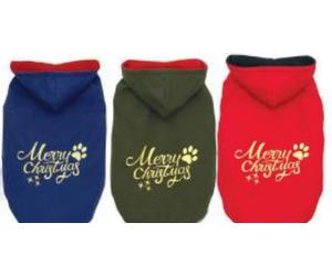 Blouson pour chien à puces Joyeux Noël Rouge S