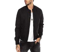 Blouson pour homme Veste de mi-saison en coton Diverses couleurs L Noir