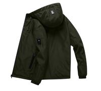 Blouson pour homme Vestes demi-saison Hiver Blousons de travail d'extérieur Manteaus en matelassée cuir manches longues Transition militaire cargo avec poches fermeture clair