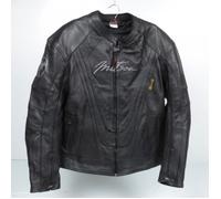 Blouson pour moto cuir route Mitsou Taille XL homologué CE Super Sport noir/blanc XL