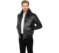 Blouson Schott en cuir ref_jaj25769-marron foncé - L