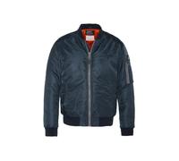 Blouson Schott MA-1 AIRFORCERS - Homme - Bleu - Col Teddy - Bord côte S