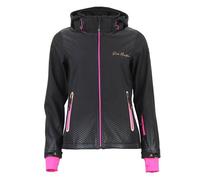 Peak Mountain Blouson Softshell à capuche zippé femme contre-collé polaire Noir XL