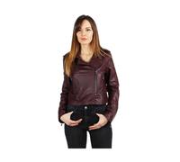 Blouson style perfecto Oakwood Yoko en cuir ref 40521 Wine - OAKWOOD - Femme - Marron