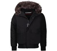 Blouson Superdry Everest Hooded Puffer Bomber Bk Noir L