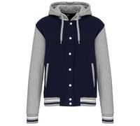 Blouson Teddy - Unisexe - K4003 - Bleu Marine Et Gris