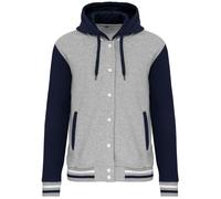 Blouson Teddy - Unisexe - K4003 - Gris Et Bleu Marine