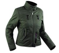 Blouson Textile Nylon Impermeable Chaud Etanche Protections CE Femme Vert