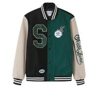 Blouson universitaire bicolore Sixth June Noir L