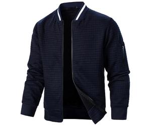 Blousons Homme Bomber Léger pour Printemps mi Saison Été Manches Longues Blouson Veste de Couleur Uni Décontracté Baseball Softshell Transition Coup-Vent Automne Mode