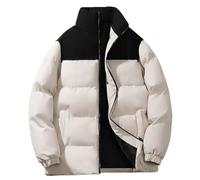 Blousons Homme Col Montant Hiver Patchwork Chaude Epaisse Casual avec Poche Veste Travail Homme Vintage Outdoor Oversize Tendance Noel Pas Cher Veste Homme Hiver Chaud Blouson Kaki M