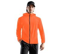 Blousons Homme Printemps Tenue Pluie Moto Coupe Vent de Randonnée Veste de Pluie Travail Coupe Vent a Capuche Mes Commandes Orange Veste Ete Homme Legere Orange L