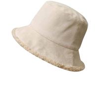 bloutnetord Chapeau de pêcheur réversible for Femme, de Style Japonais, idéal for l'automne et l'hiver, Chaud et Confortable, avec Une Conception épaisse.(Creamy-White)