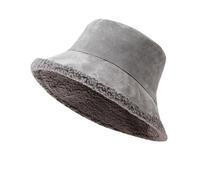 bloutnetord Chapeau de pêcheur réversible for Femme, de Style Japonais, idéal for l'automne et l'hiver, Chaud et Confortable, avec Une Conception épaisse.(Gray)