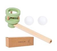 Blow Balance Toy - Wood, Blow Pipe Balls, Fun Build | Brain Thinking Game, Intellectual Party Toy For Kids, Early Learning, Skill Development, Indoor Play, Educational Entertainment