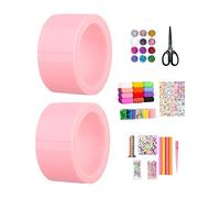 Blow Bubbles Lot de 2 rouleaux de ruban adhésif double face pour enfants et salle de classe avec outils complets Rose