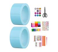 Blow Bubbles Lot de 2 rouleaux de ruban adhésif double face pour salle de classe et loisirs créatifs Bleu