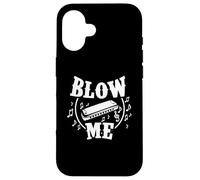 Blow Me Harmonica Player Amoureux de la Musique Coque pour iPhone 16