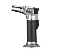 Blow Torch Briquet de cuisine rechargeable | Chalumeau alimentaire avec flamme réglable en continu et verrouillage de sécurité pour cuisine, crème brûlée, barbecue, camping, bricolage et