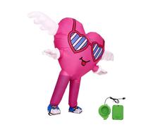 Blow Up Heart, Giant Dating Outfit, Mascot Suit with Inflatable Feature | Spacious Festival Garment, Birthday Party Dress with Sturdy Build, Event Apparel for Halloween and Dating
