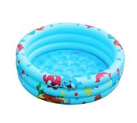 Blow Up Pool - 3 Rings Inflatable Small Pool, Quick Water Drainage