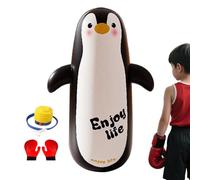 Blow Up Sac de frappe gonflable de 47 pouces avec gants et pompe pour sac de sable de boxe de dessin animé pour entraînement en plein air, entraînement, sport, divertissement, salle de fitness