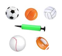 Blow Up Sports Balls, Beach Ball Bulk Set, Outdoor Activity Toy, Swimming Pool Toys, Inflatable Beach Balls, Kids Pool Toys, Beach Ball Set with Pump, Beach Balls