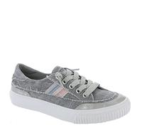 Blowfish Malibu Alex Chaussures à Enfiler pour Femme, Gris Brouillard délavé Cozumel/Argent foncé Orbit/Bungalow Naturel, 37 EU