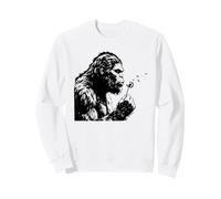 Blowing Pissenlit Vintage Bigfoot Art Sweatshirt