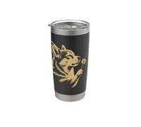 Blowing Wishes Corgi Pissenlit Camping Forêt Nature Gobelet isotherme en acier inoxydable double paroi