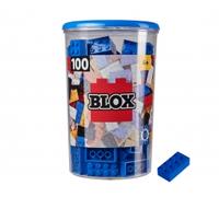 Blox 100 briques bleues à 8 plots en boîte