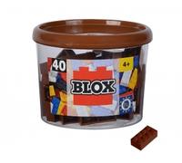 Blox - 40 briques de 8 pièces marron - compatibles avec les briques de jeu connues