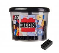 Blox - 40 briques de 8 pièces noires - compatibles avec les briques de jeu connues