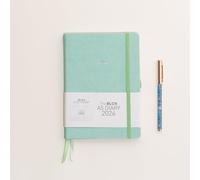 BLOX Agenda 2026 A5 (Sea Mist) - Agenda A5 - Jan à décembre 2026 - Vue hebdomadaire avec 3 colonnes de grille - Organisez votre vie bien remplie - Agenda 2026 EAN