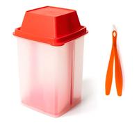 BloxBerry Bocal à cornichons avec insert passoire - Récipient alimentaire en plastique anti-fuite - pour fruits frais ou légumes marinés - Complet avec pince