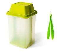BloxBerry Bocal à cornichons avec insert passoire - Récipient alimentaire en plastique anti-fuite - pour fruits frais ou légumes marinés - Complet avec pince