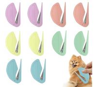 BLPRKOT 10 Pièces Coupe Noeud Poil Chat, Outil de Toilettage pour Poils Longs Bouclés, Couteau Démêlant pour Animaux de Compagnie, Peigne Chat Chien Poil Long pour Chiot Chaton