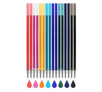BLPRKOT 16 Pièces Recharges de Rechange Effaçables Colorées Compatibles avec les Stylos Gel Leg-, Recharges avec Encre Effaçable - 0,7 - Épaisseur Moyenne - Recharge pour Stylo